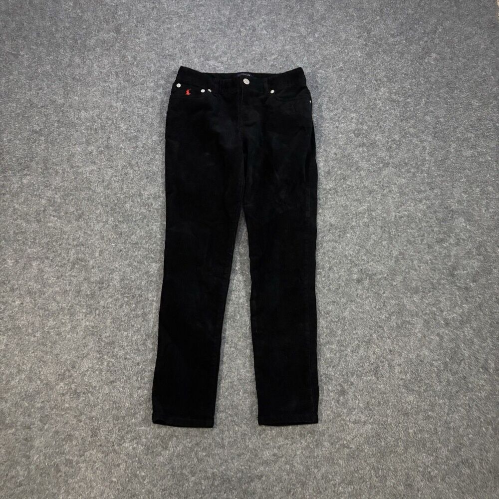 Polo Ralph Lauren Youth Boys Corduroy Pants Size 12 Straight Leg Black